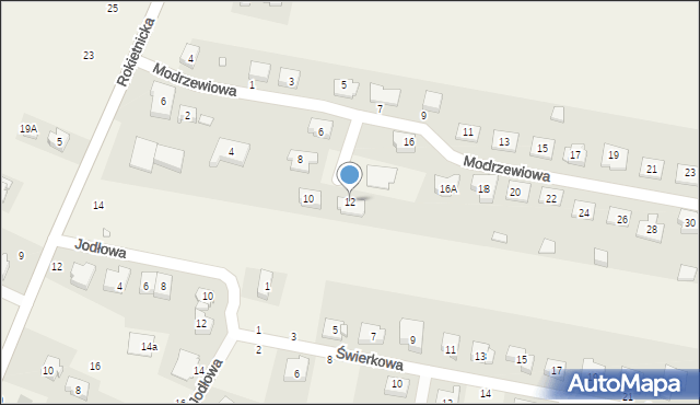 Rostworowo, Modrzewiowa, 12, mapa Rostworowo