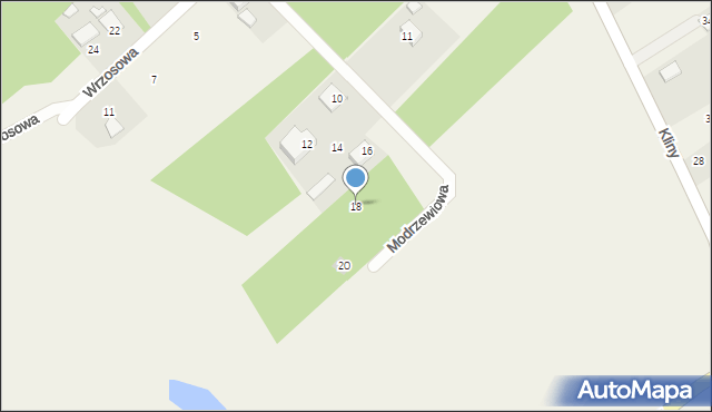 Ruda, Modrzewiowa, 18, mapa Ruda