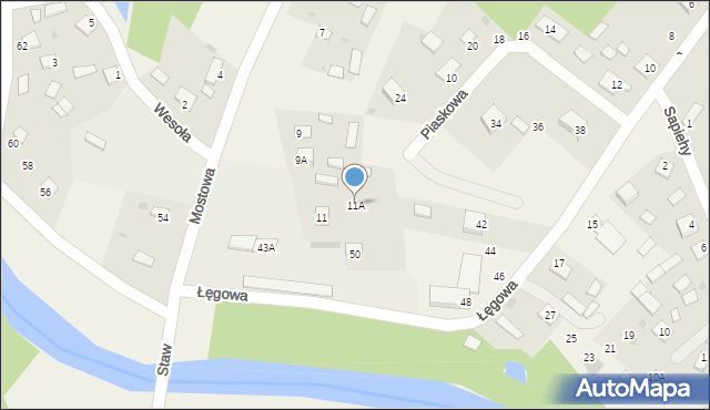 Ruda, Mostowa, 11A, mapa Ruda