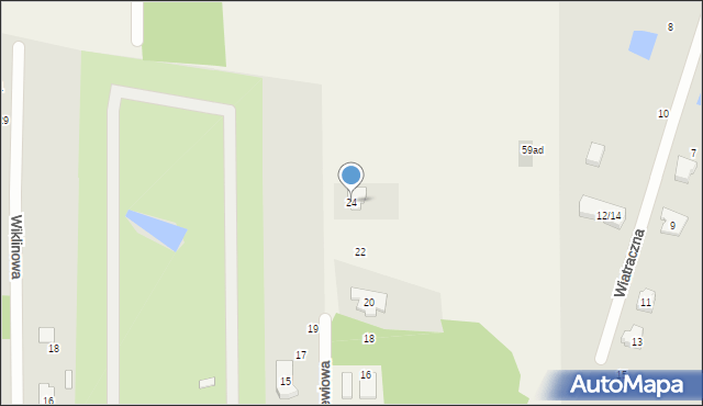 Ruda-Bugaj, Modrzewiowa, 24, mapa Ruda-Bugaj