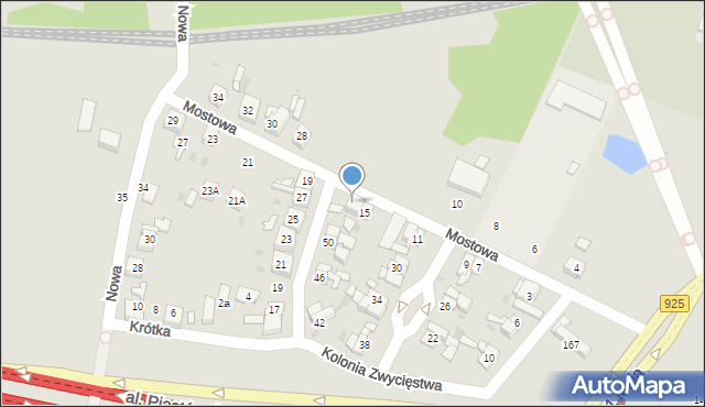 Ruda Śląska, Mostowa, 17, mapa Rudy Śląskiej