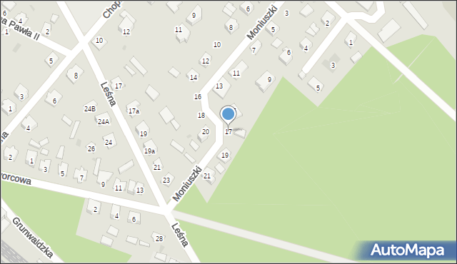 Rudnik nad Sanem, Moniuszki Stanisława, 17, mapa Rudnik nad Sanem