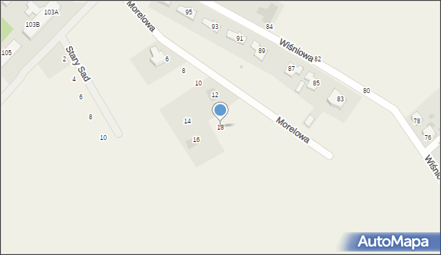 Rudno, Morelowa, 18, mapa Rudno