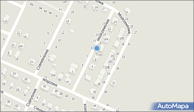 Rumia, Modrzewiowa, 6a, mapa Rumia