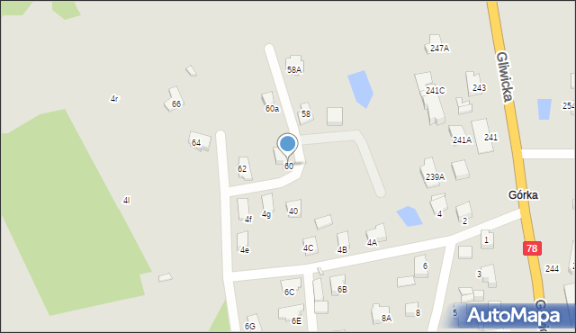 Rybnik, Morwowa, 60, mapa Rybnika