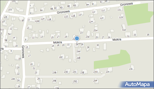 Rybnik, Mokra, 24, mapa Rybnika