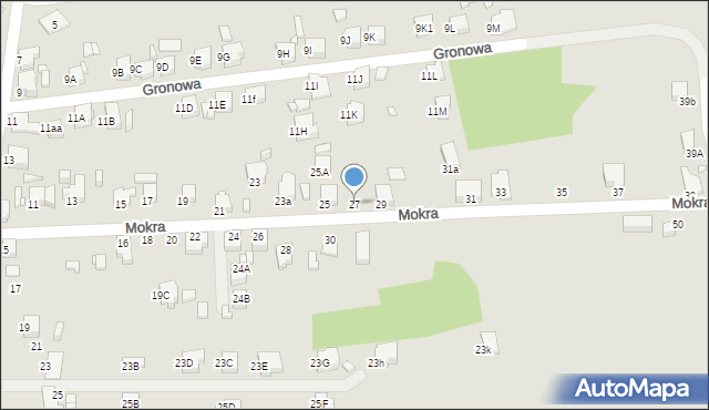 Rybnik, Mokra, 27, mapa Rybnika