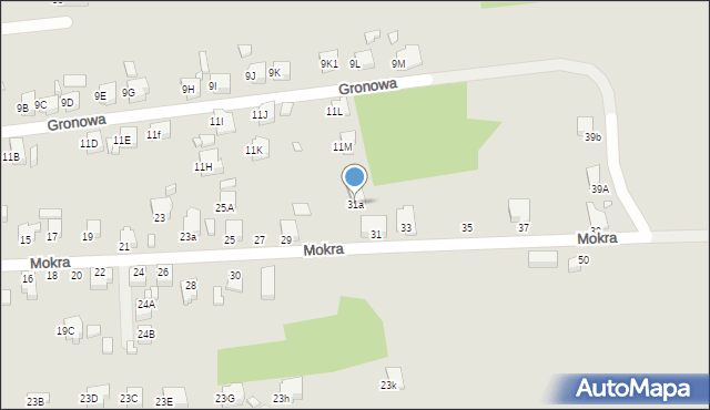 Rybnik, Mokra, 31a, mapa Rybnika