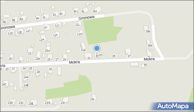 Rybnik, Mokra, 33, mapa Rybnika