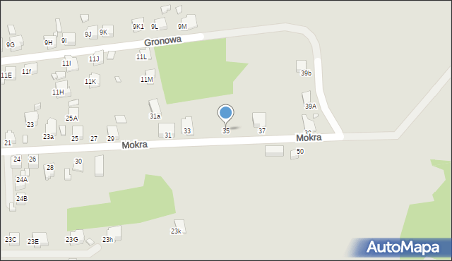 Rybnik, Mokra, 35, mapa Rybnika