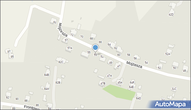 Rybnik, Mojżesza Pawła, 53, mapa Rybnika