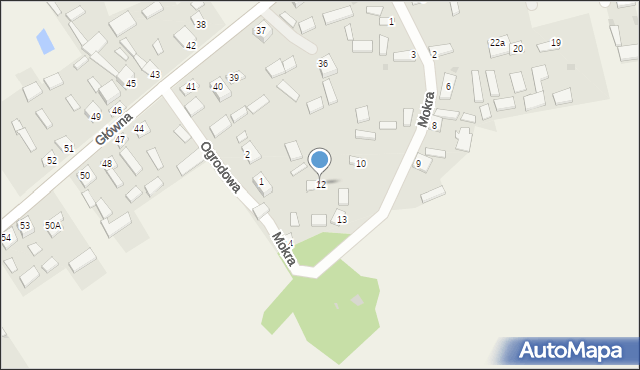 Rzeki Wielkie, Mokra, 12, mapa Rzeki Wielkie