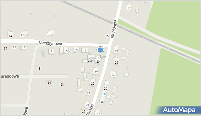 Rzepin, Moniuszki Stanisława, 29a, mapa Rzepin