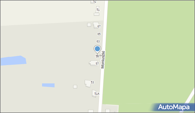 Rzepin, Moniuszki Stanisława, 59, mapa Rzepin