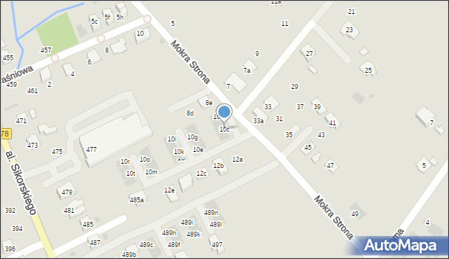 Rzeszów, Mokra Strona, 10c, mapa Rzeszów