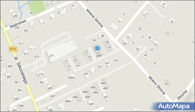 Rzeszów, Mokra Strona, 10e, mapa Rzeszów