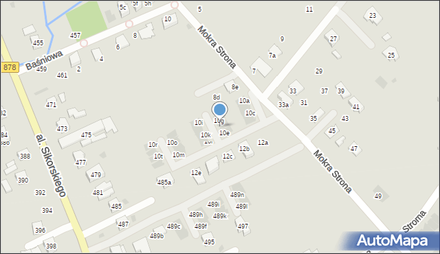 Rzeszów, Mokra Strona, 10f, mapa Rzeszów