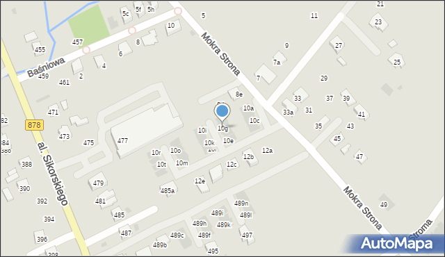 Rzeszów, Mokra Strona, 10g, mapa Rzeszów