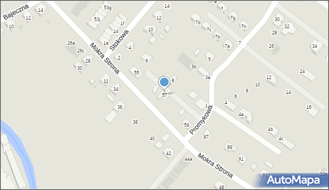 Rzeszów, Mokra Strona, 57, mapa Rzeszów