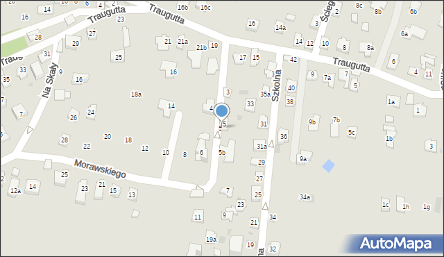 Rzeszów, Morawskiego Szczęsnego, 5a, mapa Rzeszów