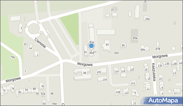 Rzeszów, Morgowa, 81a, mapa Rzeszów