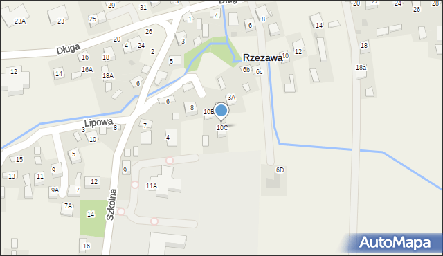 Rzezawa, Mostowa, 10C, mapa Rzezawa