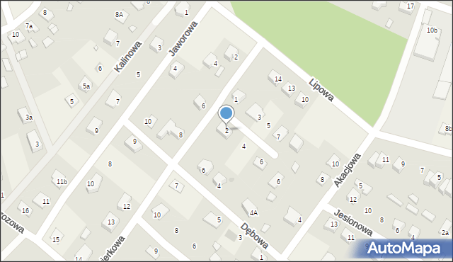 Sadlinki, Modrzewiowa, 2, mapa Sadlinki