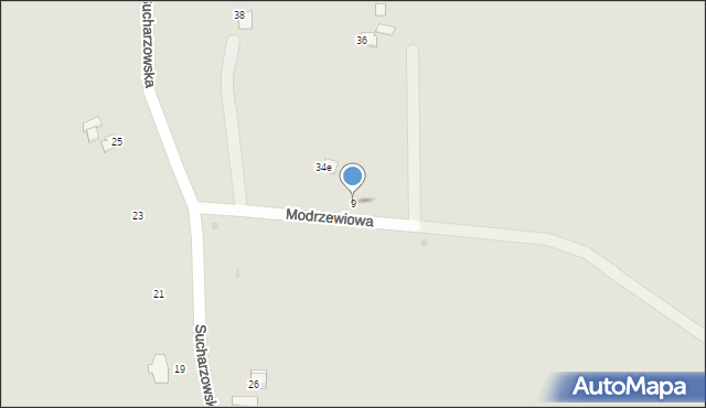 Sandomierz, Modrzewiowa, 9, mapa Sandomierza