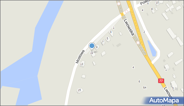 Sandomierz, Mostowa, 11, mapa Sandomierza