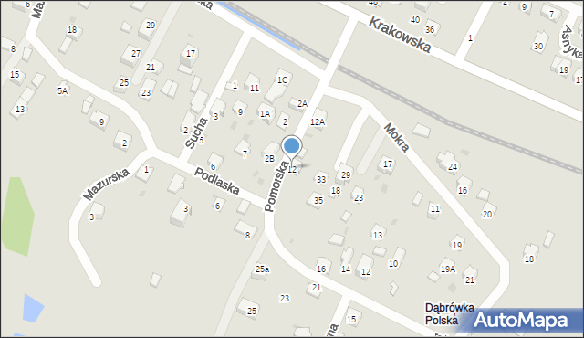 Sanok, Mokra, 12, mapa Sanok