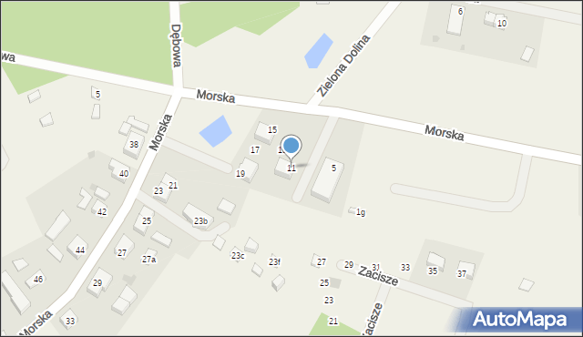 Sasino, Morska, 11, mapa Sasino