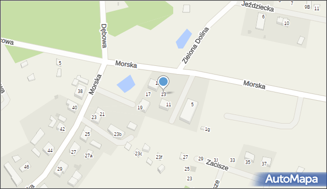 Sasino, Morska, 13, mapa Sasino