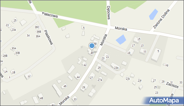 Sasino, Morska, 40, mapa Sasino