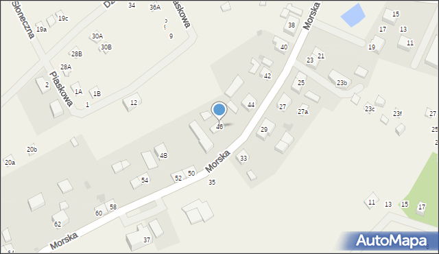 Sasino, Morska, 46, mapa Sasino