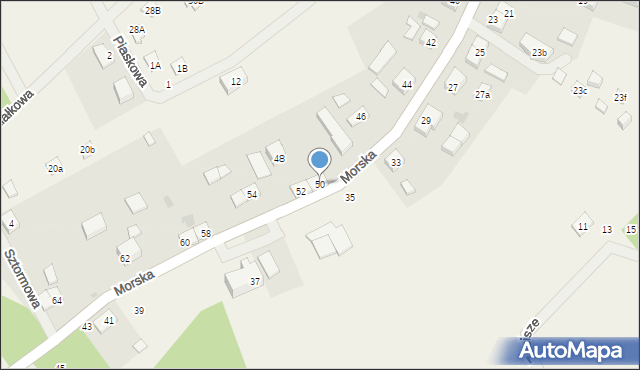 Sasino, Morska, 50, mapa Sasino