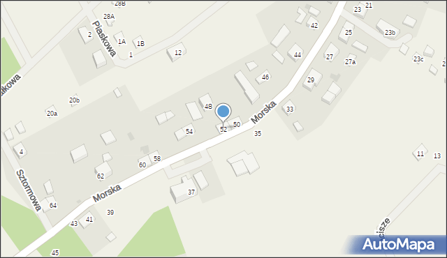 Sasino, Morska, 52, mapa Sasino