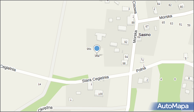 Sasino, Morska, 96a, mapa Sasino
