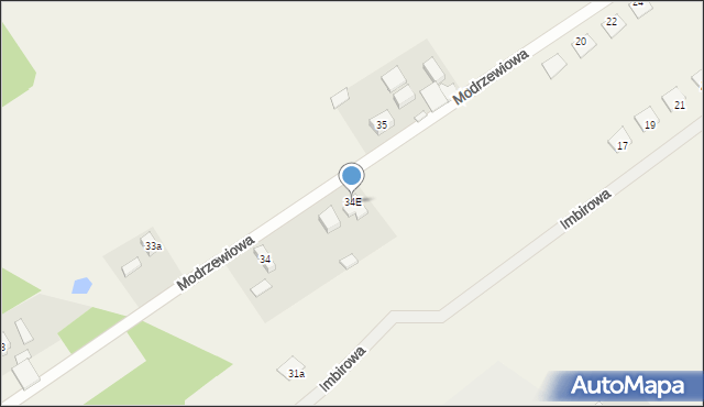 Sękowo, Modrzewiowa, 14, mapa Sękowo