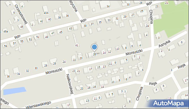 Sępólno Krajeńskie, Moniuszki Stanisława, 16, mapa Sępólno Krajeńskie