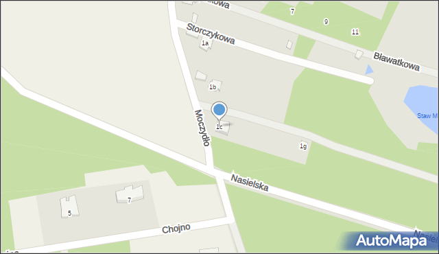 Serock, Moczydło, 1c, mapa Serock