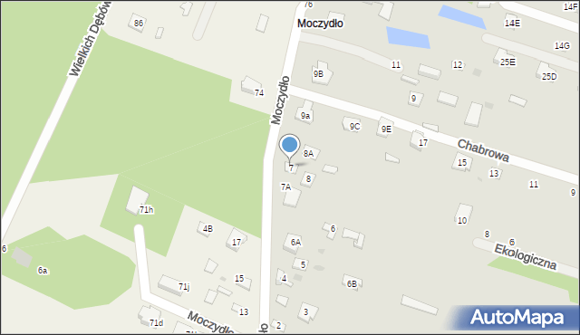 Serock, Moczydło, 7, mapa Serock