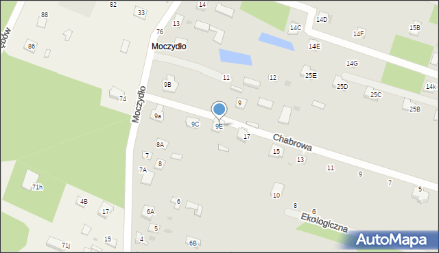 Serock, Moczydło, 9E, mapa Serock