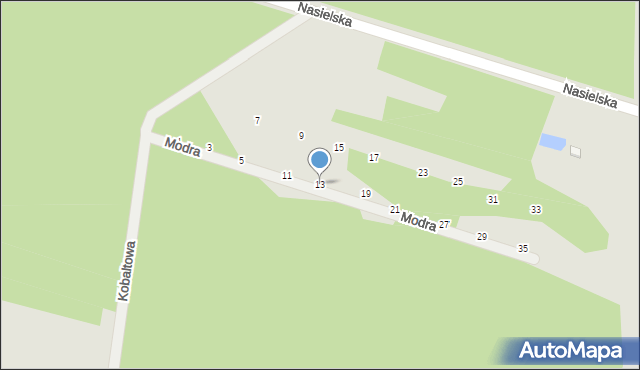 Serock, Modra, 13, mapa Serock