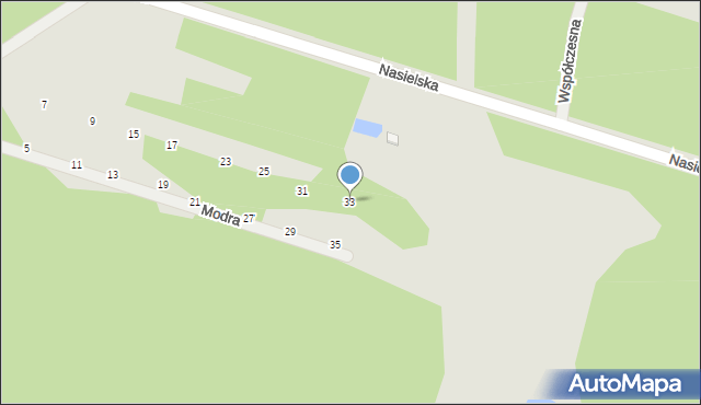 Serock, Modra, 33, mapa Serock