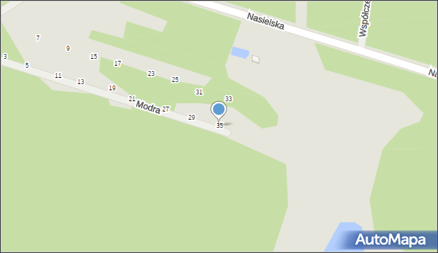 Serock, Modra, 35, mapa Serock