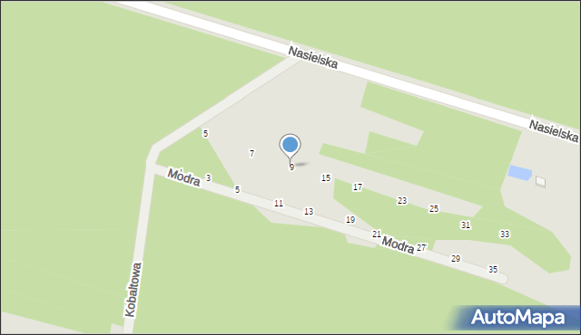 Serock, Modra, 9, mapa Serock