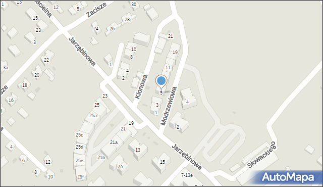 Siechnice, Modrzewiowa, 5, mapa Siechnice