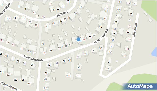 Siedlce, Modrzewiowa, 47, mapa Siedlce