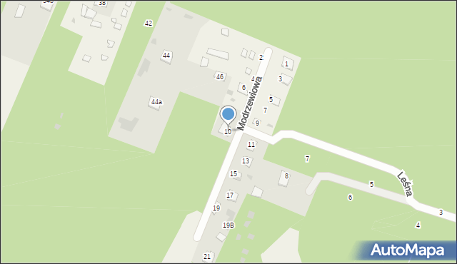 Sielpia Wielka, Modrzewiowa, 10, mapa Sielpia Wielka