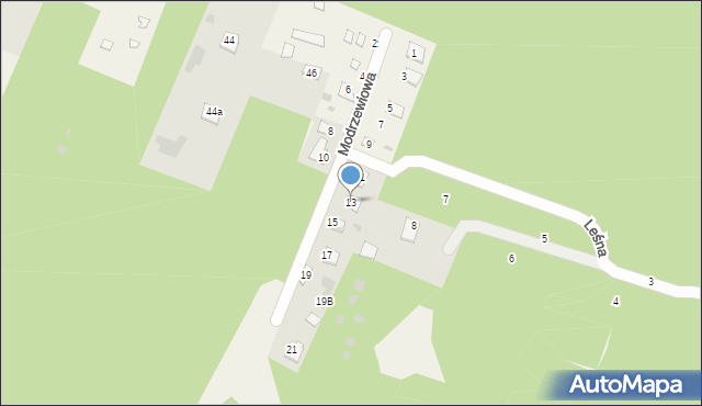 Sielpia Wielka, Modrzewiowa, 13, mapa Sielpia Wielka